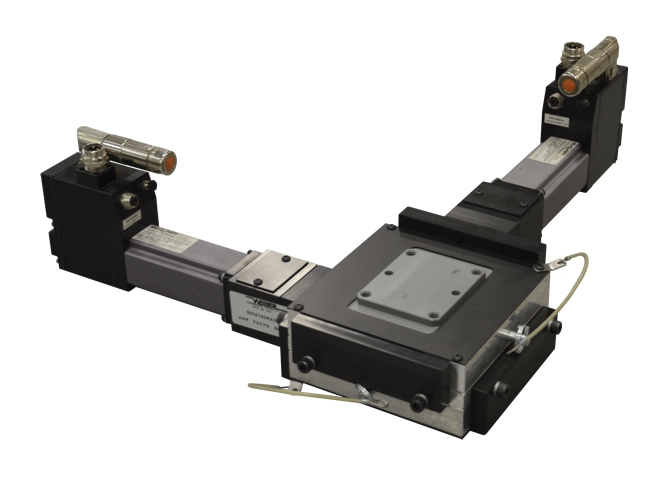 Dual axis unit is equipped with two actuators for X and Y movement